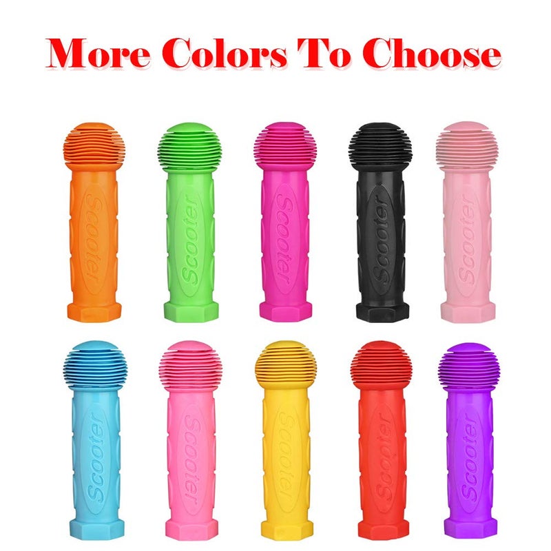 OTFAITP Scooter Grip Handlebar 1 Pair Bicycle Grip Fit for 2-3-4 Wheels Kid Kick Scooters,Children Bike,Rocking car,Drifting Scooter,Swing Scooter,Push Cart (Purple) - Image 2